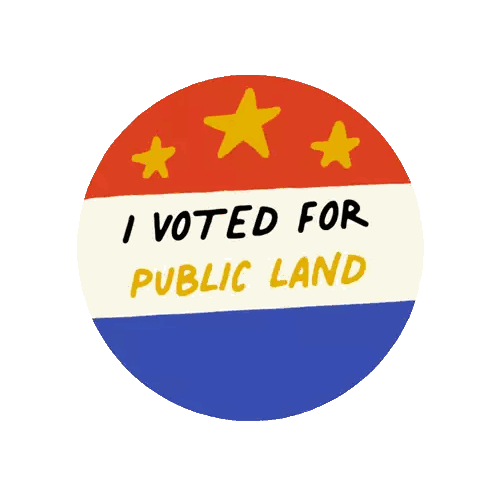 I Voted For Public Land Sticker