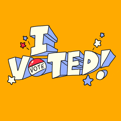 I Voted On Election Day With Stars Effect GIF