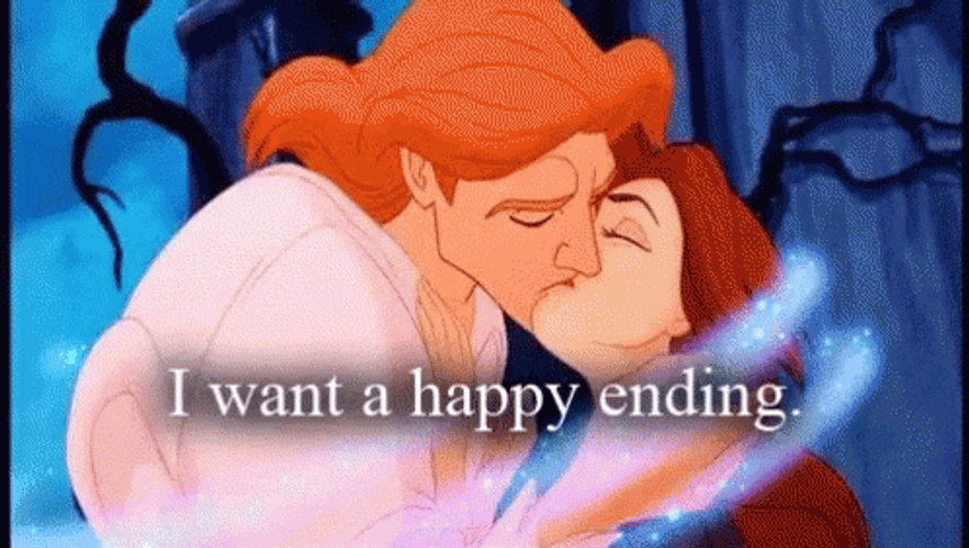 I Want A Happy Ending Disney Kisses GIF