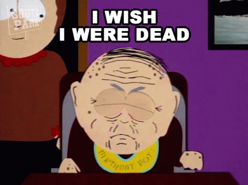 I Want To Die Grandpa Marsh Southpark GIF