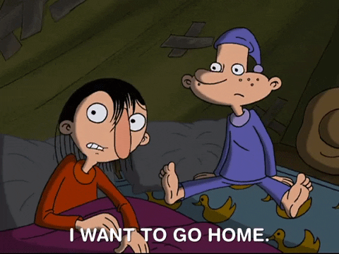 I Want To Go Home Animated Cartoon GIF