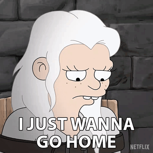 I Want To Go Home Disenchantment GIF