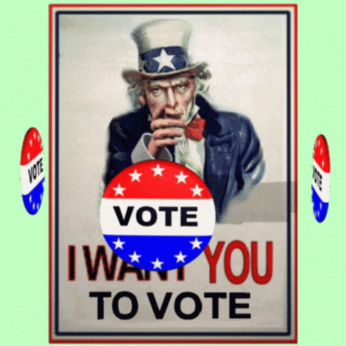 I Want You To Vote Uncle Sam GIF