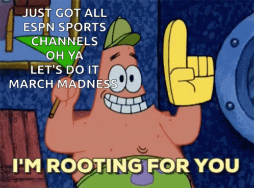 I Was Rooting For You Number One Fan Patrick Star GIF