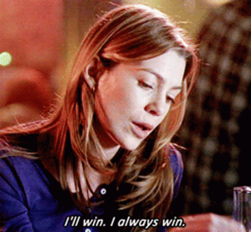 I Win Meredith Gray Grey's Anatomy GIF