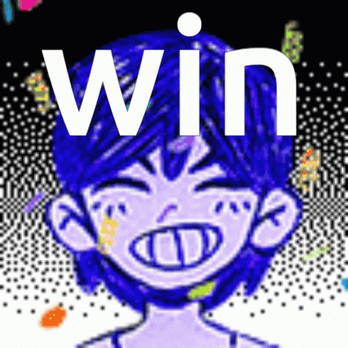 I Win Anime Boy Omori Smiling GIF