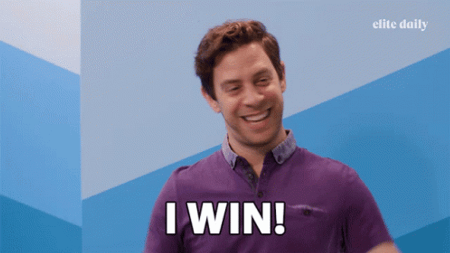 I Win Delighted Guy Celebrating GIF