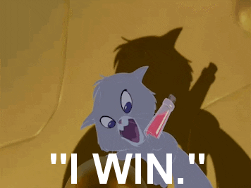 I Win Mischievous Cat Emperors New Groove GIF
