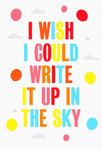 I Wish I Could Write Happy Heavenly Birthday GIF