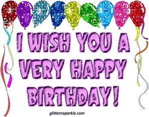 i wish you a very happy birthday written in purple