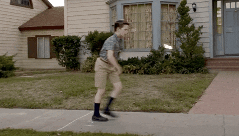 Iain Armitage Walking Fast Leaving Worries Behind GIF