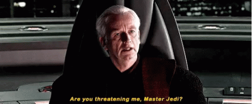 Ian Mcdiarmid It's Treason Then Your Threatening Me Master Jedi GIF