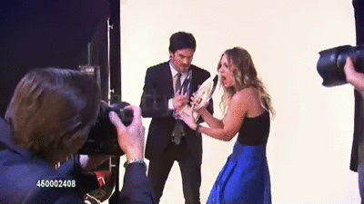 Ian Somerhalder Displaying Award GIF