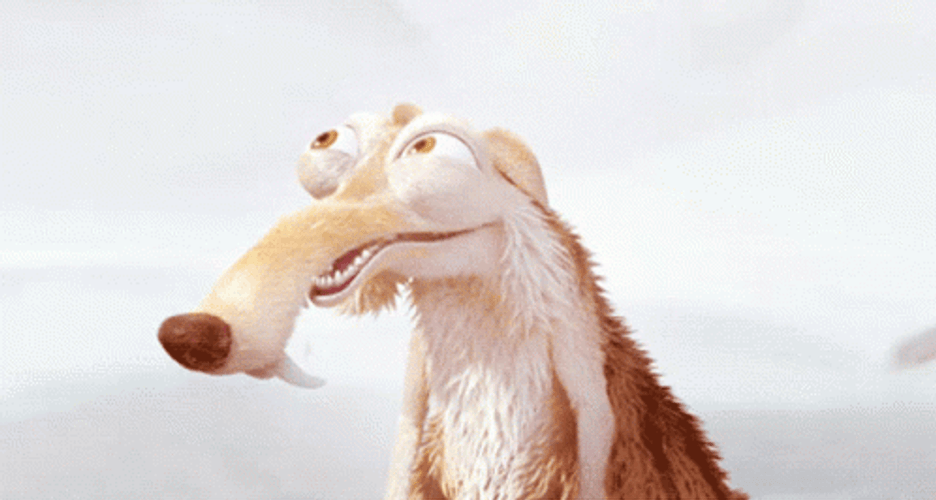 Ice Age Scrat Hugging Nut GIF