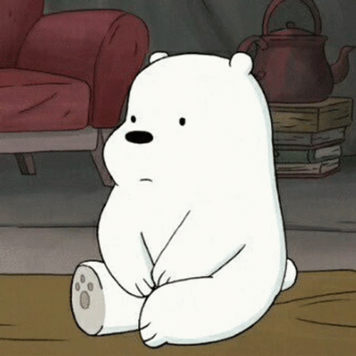 Ice Bear Has A Tiny Patience GIF