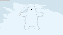 Ice Bear Laying Alone On Ice Sleeping GIF