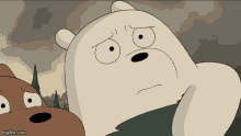 Ice Bear Scared Worried Anxious Afraid GIF