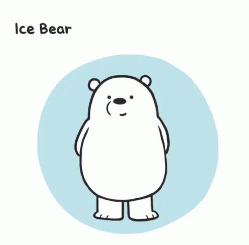 Ice Bear Thinks You're Precious Holding Red Rose GIF