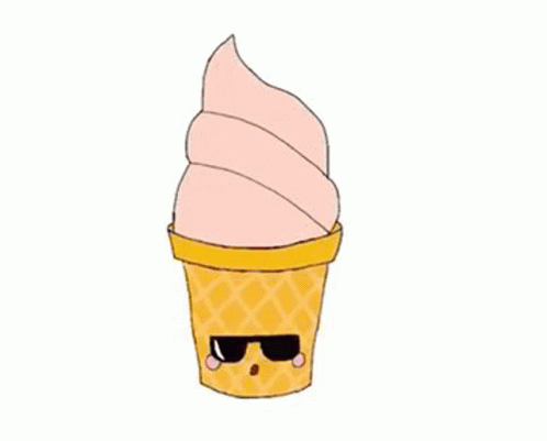 Ice Cream Cone Wearing Sunglasses Saying Im So Cool