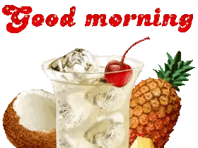 Ice Cream Glass With Cherry Good Morning