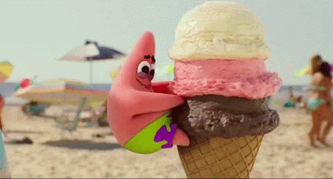 Ice Cream Kiss Patrick Star GIF