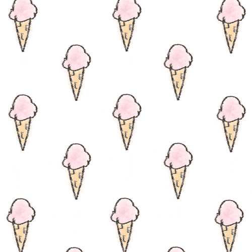 Ice Cream Melting Loop Pattern GIF