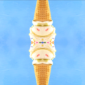 Ice Cream Melting Trippy Mirror GIF