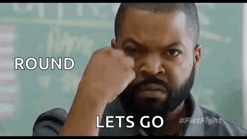 Ice Cube Fist Bump Chalkboard Saying Round Lets Go