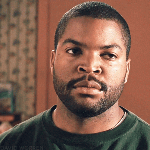 Ice Cube Irritated Face Reaction GIF