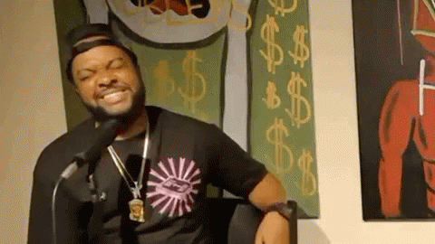 Ice Cube Sitting in Front of Microphone
