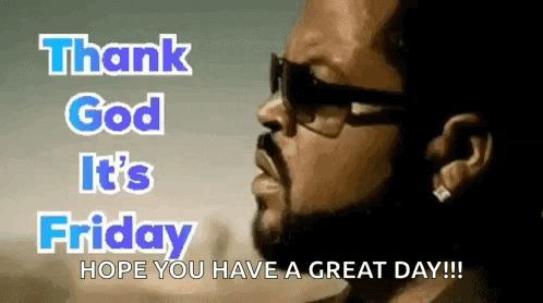 Ice Cube Sunglasses Thank God It's Friday
