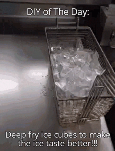 Ice Cubes Being Deep Fried