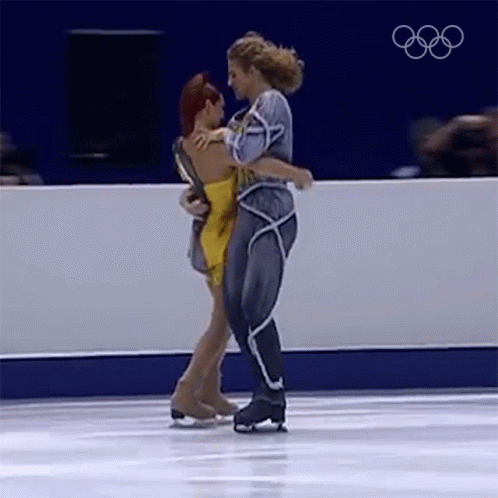 Ice Dancing Dip Figure Skating GIF