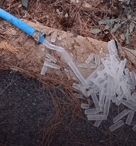 Ice Freeze Coming Out From Hose GIF