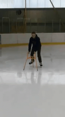 Ice Skating With Support GIF