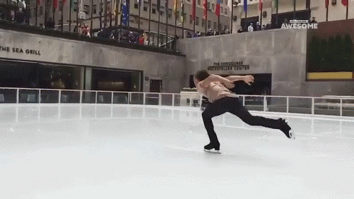 Tumbling And Ice Skating GIF