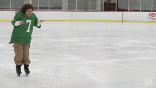 Bobby Moynihan Ice Skating GIF