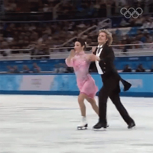 Dancing Figure Skaters Ice Skating GIF