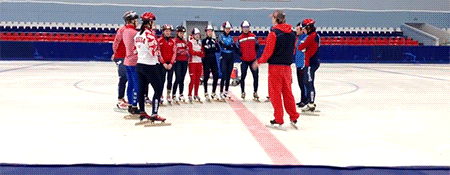 Ice Skating Moonwalk GIF