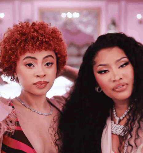 Ice Spice And Nicki Minaj Singing GIF