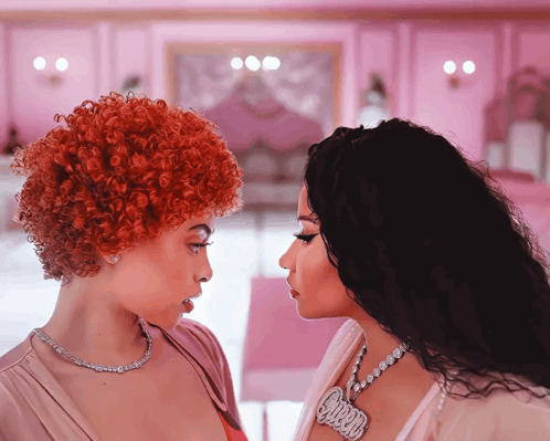 Ice Spice And Nicki Minaj Smiling GIF