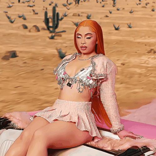 Ice Spice Waving Her Hair GIF