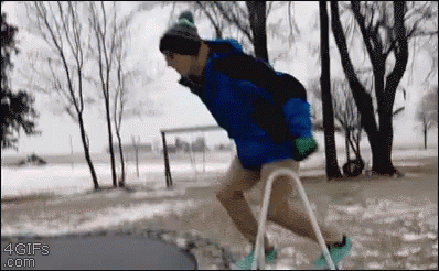 Icebreaker Jumping Icy Trampoline GIF