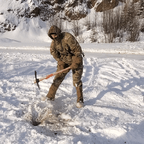 Icebreaker Man Creating Hole GIF