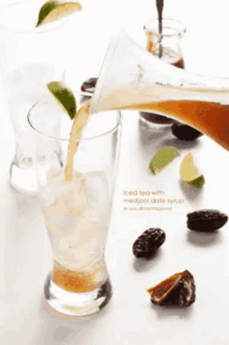 Iced Tea With Medjool Date Syrup GIF