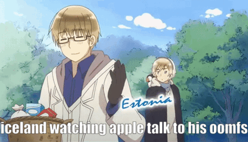Iceland Watching Apple Talk To His Oomfs Is Written On A Poster GIF