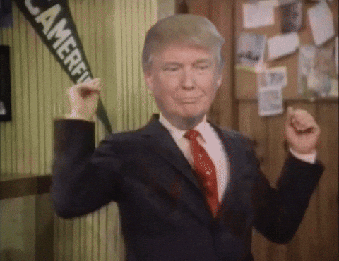 Ickey Shuffle Donald Trump Bubble Head GIF