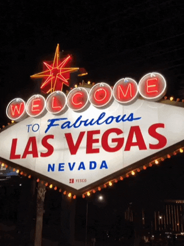 Iconic Flashy Las Vegas Billboard Sign GIF