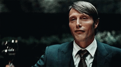 Iconic Hannibal Mads Wine Toast GIF