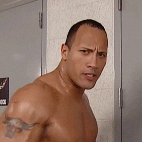 Iconic Mascular Dwayne Rock Eyebrow GIF